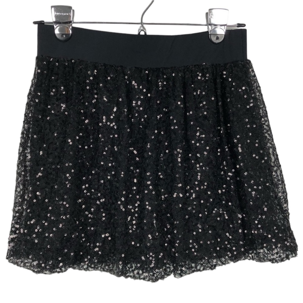Charlotte Russe Black Sequin Skirt